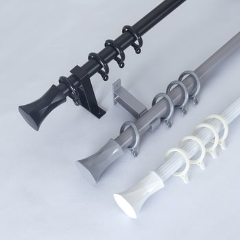 Rimska šipka od aluminijske legure za zavjese, minimalistički moderan dizajn, bijela, model JFL-Y11, duljina 6,7 m po grani, za viseće zavjese