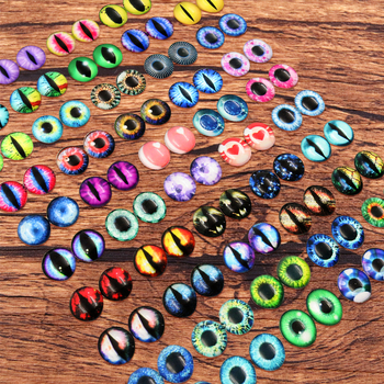 Pet stilova, 50 pari po pakiranju, DIY Time Gem staklene oči, okrugli lažni očni za životinje