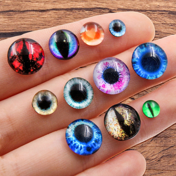 Pet stilova, 50 pari po pakiranju, DIY Time Gem staklene oči, okrugli lažni očni za životinje