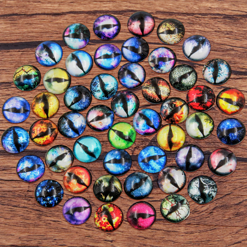 Pet stilova, 50 pari po pakiranju, DIY Time Gem staklene oči, okrugli lažni očni za životinje