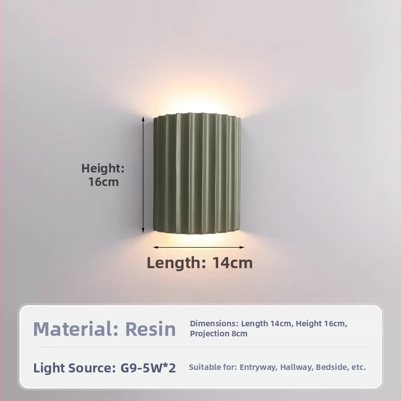 Zidna lampa uz kreveta – visokokvalitetan moderan stil, noćno svjetlo za spavaću sobu; Wabi-Sabi inspirirana dnevna soba, retro kreativna atmosfera, lampa za stepenice