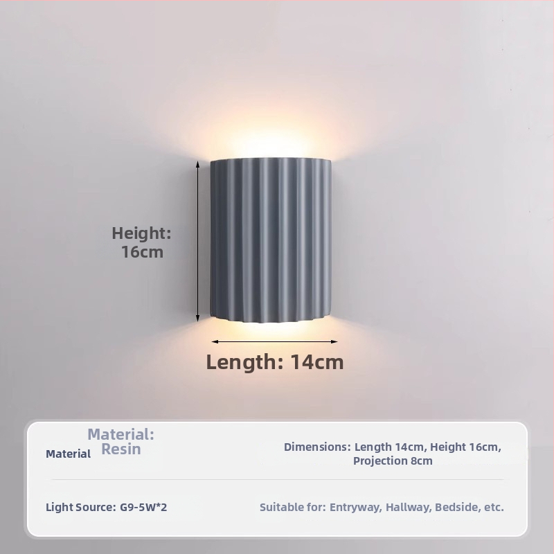 Zidna lampa uz kreveta – visokokvalitetan moderan stil, noćno svjetlo za spavaću sobu; Wabi-Sabi inspirirana dnevna soba, retro kreativna atmosfera, lampa za stepenice
