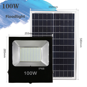 Solarni LED reflektor za vanjsku upotrebu, IP66, vrtno osvjetljenje 100-200W
