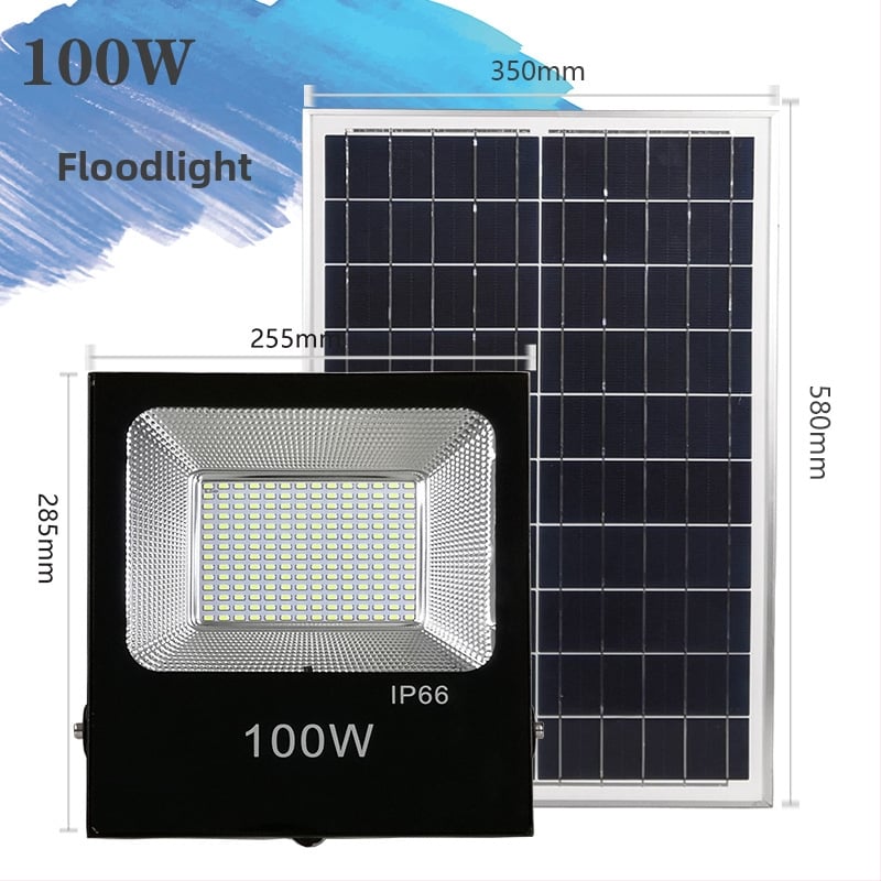 Solarni LED reflektor za vanjsku upotrebu, IP66, vrtno osvjetljenje 100-200W