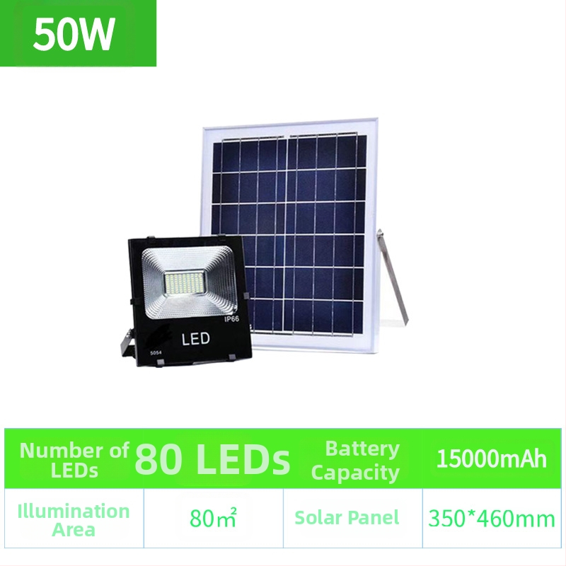 Solarni LED reflektor za vanjsku upotrebu, IP66, vrtno osvjetljenje 100-200W