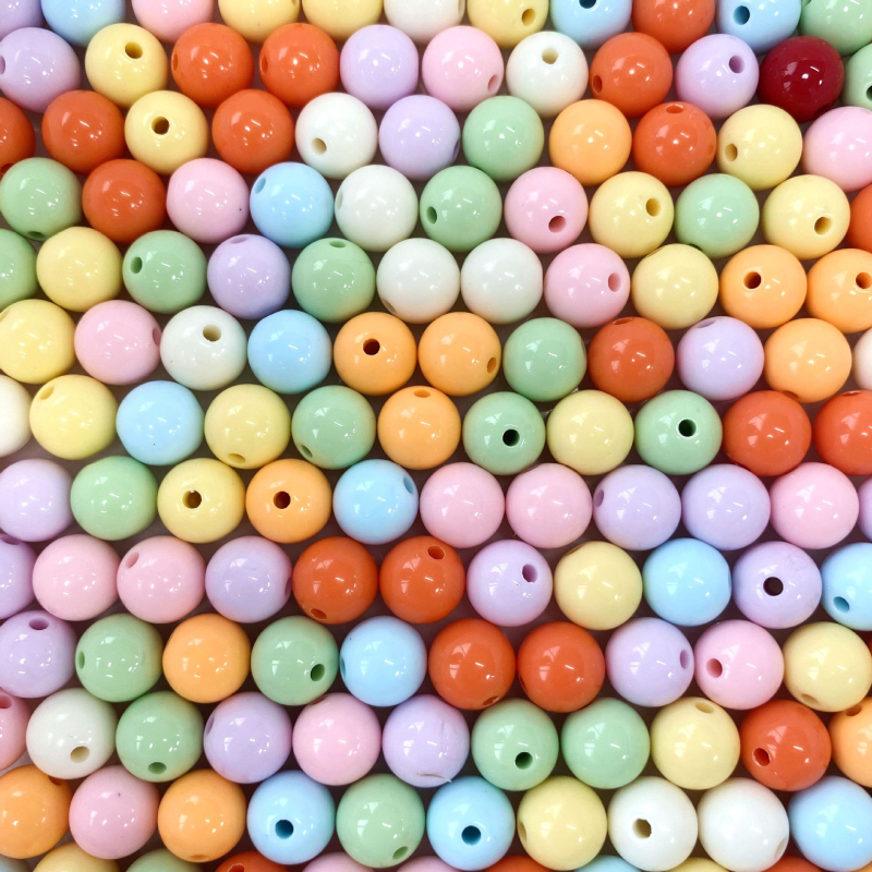 6-14 mm kremaste kuglice oblika jelly bean za DIY izradu nakita – akrilne kuglice za narukvice