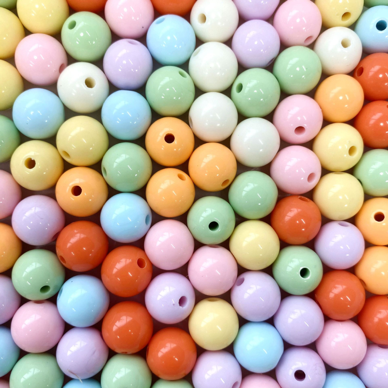 6-14 mm kremaste kuglice oblika jelly bean za DIY izradu nakita – akrilne kuglice za narukvice