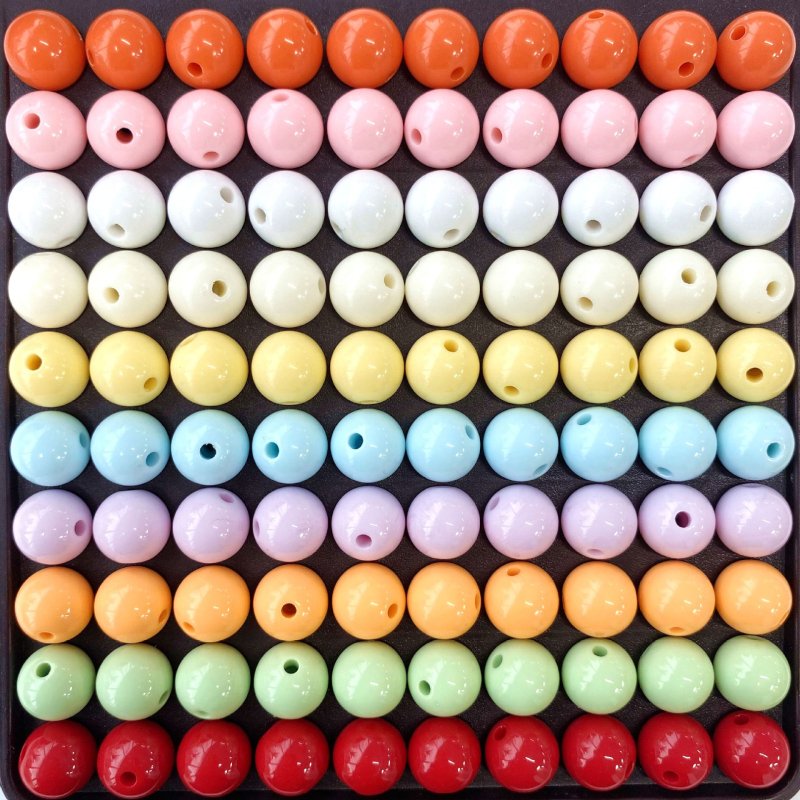 6-14 mm kremaste kuglice oblika jelly bean za DIY izradu nakita – akrilne kuglice za narukvice