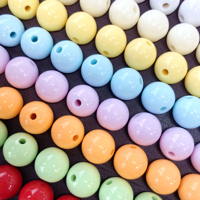 6-14 mm kremaste kuglice oblika jelly bean za DIY izradu nakita – akrilne kuglice za narukvice