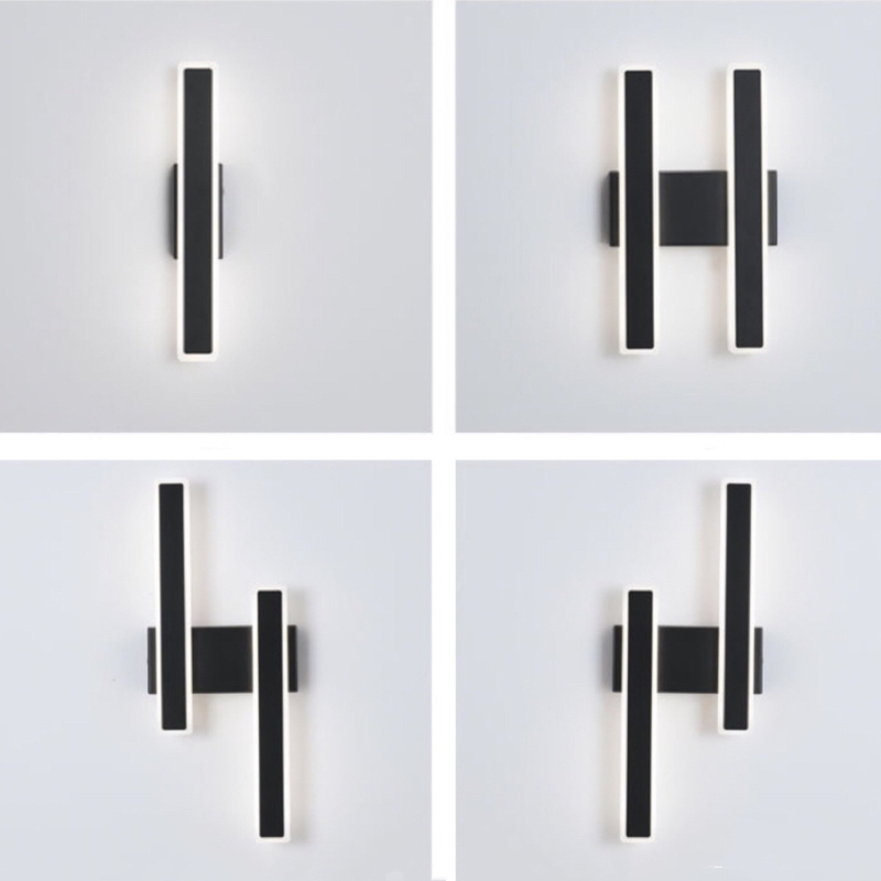 Minimalistična LED zidna lampa za spavaću sobu i dnevni boravak, duga LED traka, moderni skandinavski stil