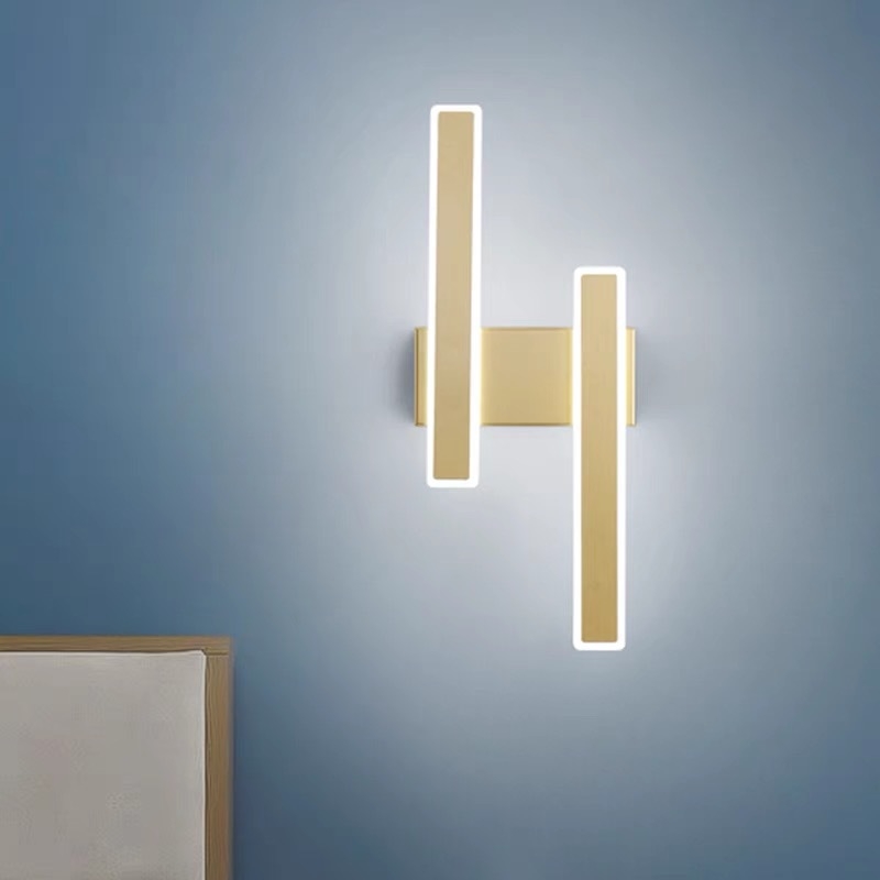 Minimalistična LED zidna lampa za spavaću sobu i dnevni boravak, duga LED traka, moderni skandinavski stil
