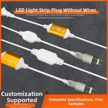 220V-os kétpin LED-szalag csatlakozó, nagy teljesítményű meghajtóval és egyenirányítóval, vezetékes csatlakozóval, 100 m