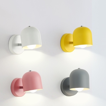Stenska lampa za spavaću sobu i dnevni boravak, moderni minimalistički stil, macaron pastelne boje, nordijska lampa za čitanje