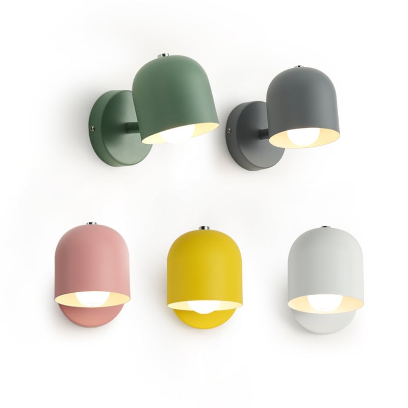 Stenska lampa za spavaću sobu i dnevni boravak, moderni minimalistički stil, macaron pastelne boje, nordijska lampa za čitanje