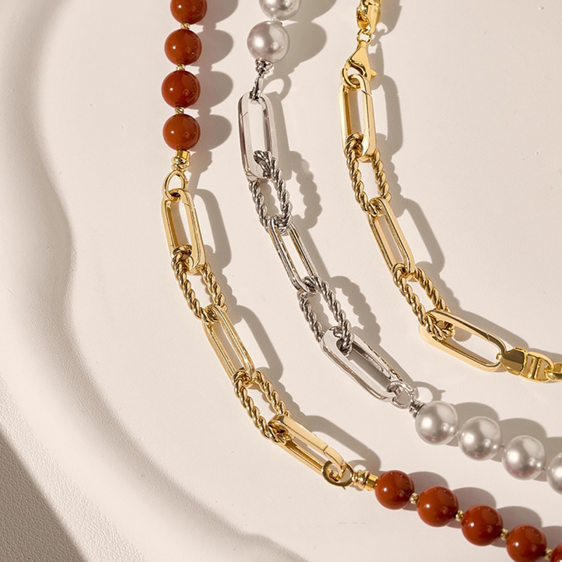 Produžni lančić za bisernu ogrlicu, pozlaćen 24K, kopča s dvostrukim otvaranjem, praktičan DIY dodatak za džemper
