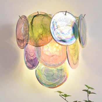 Francuska Murano staklena stenska lampa, za spavaću sobu i dnevni boravak, luksuzan retro dizajn