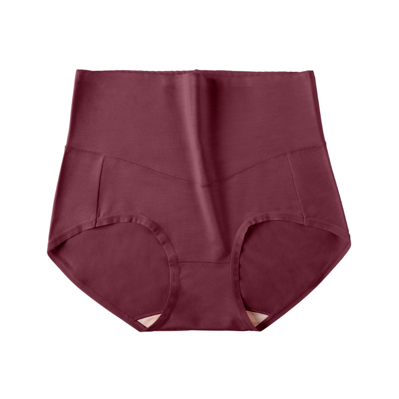 Antibakterijske ženske gaćice visokog kroja, kontrola trbuha, podizanje stražnjice, Modal Lenzing, podstava od Mulberry svile, jednobojne