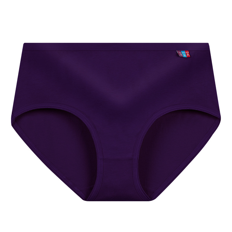 Purple Blue Sky ženske pamučne gaćice za veće veličine, prozračne i elastične, srednje visine struka, crvene, trokutasti kroj