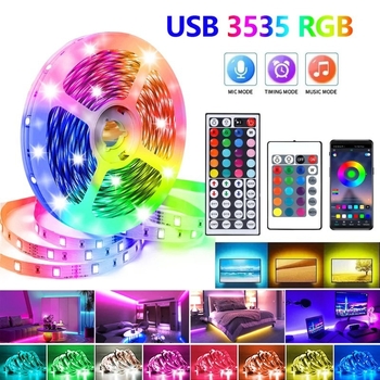 RGB LED traka 5V, 16 LED-a 3535RGB, USB, samoljepljiva pozadinska rasvjeta za televizor