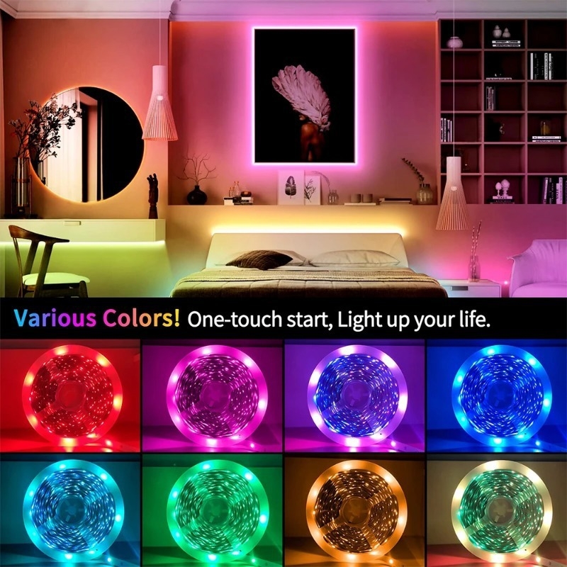 RGB LED traka 5V, 16 LED-a 3535RGB, USB, samoljepljiva pozadinska rasvjeta za televizor