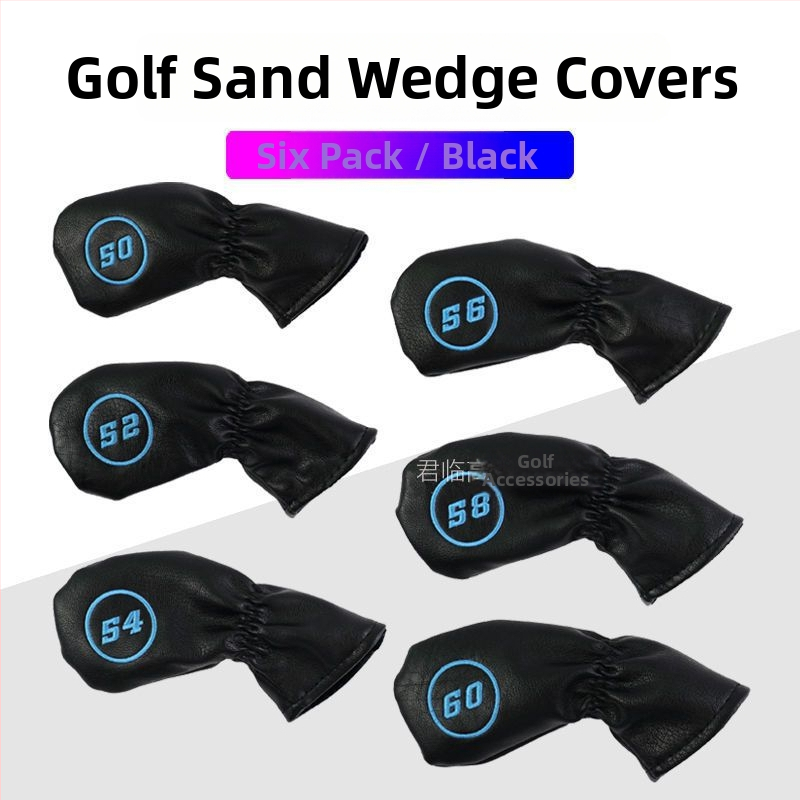 Set futrola za golf glavice, PU materijal, unutarnja fleece podstava, 6 komada, 2 boje