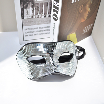 Disco maska s oglednom površinom za zabave, blistava zrcalna maska za disco ples, novi stil