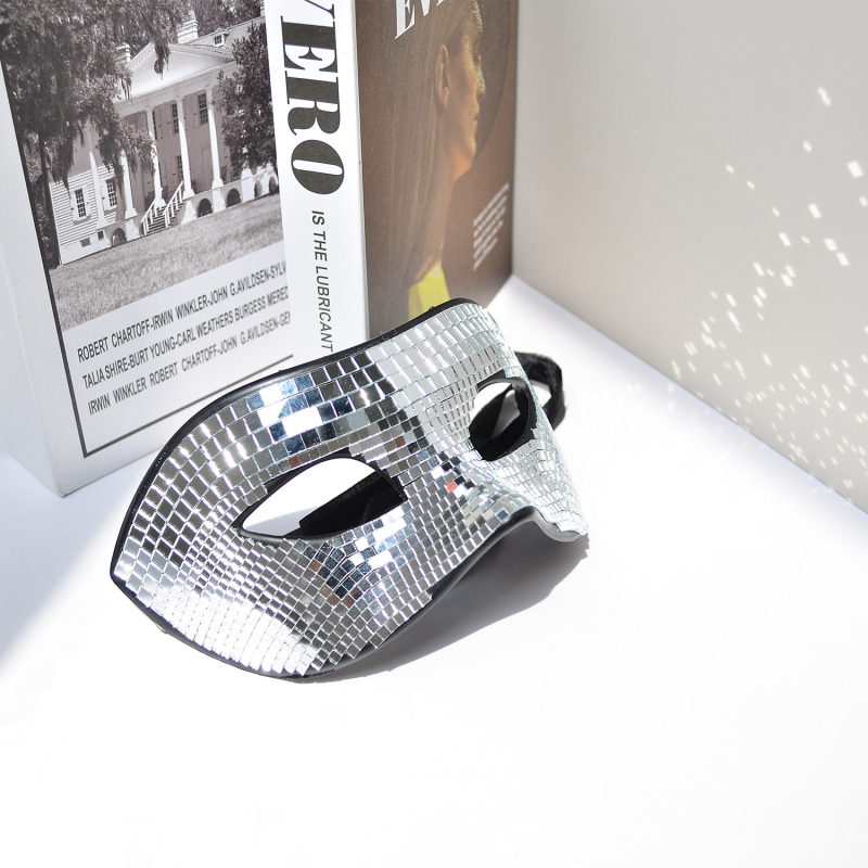 Disco maska s oglednom površinom za zabave, blistava zrcalna maska za disco ples, novi stil