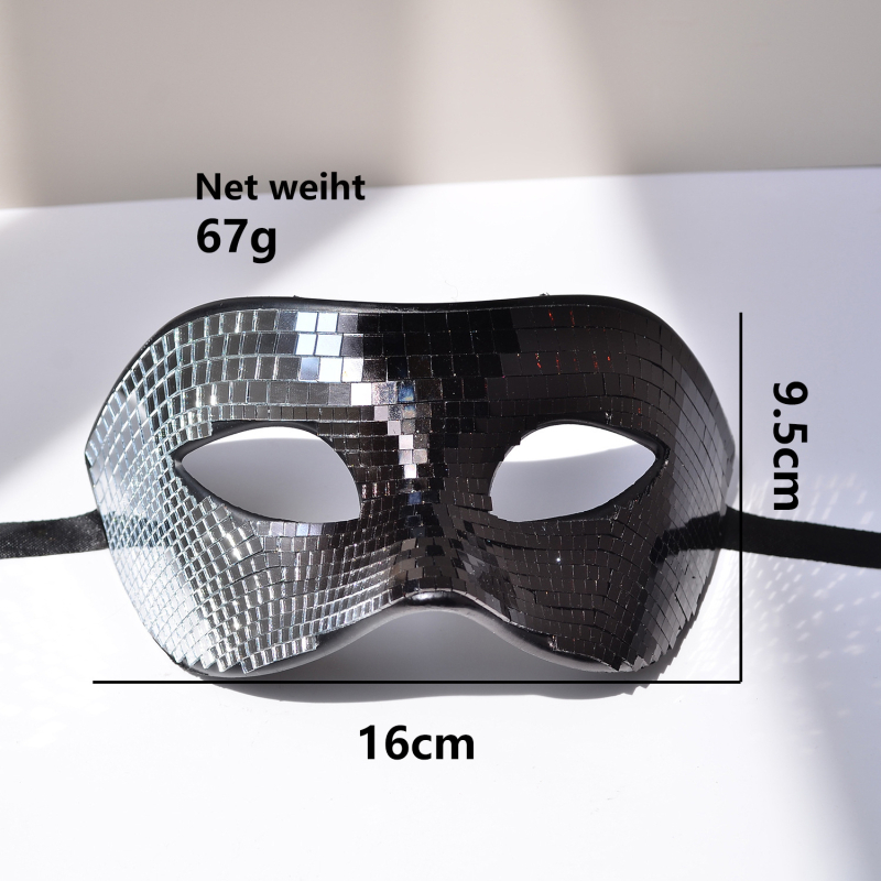 Disco maska s oglednom površinom za zabave, blistava zrcalna maska za disco ples, novi stil