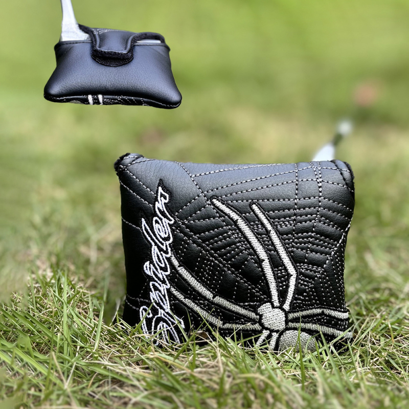 Navlaka za golf klub od PU kože s izvezenim paukovim uzorkom