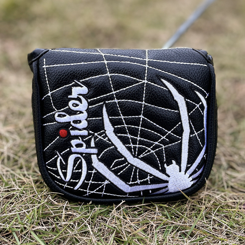 Navlaka za golf klub od PU kože s izvezenim paukovim uzorkom