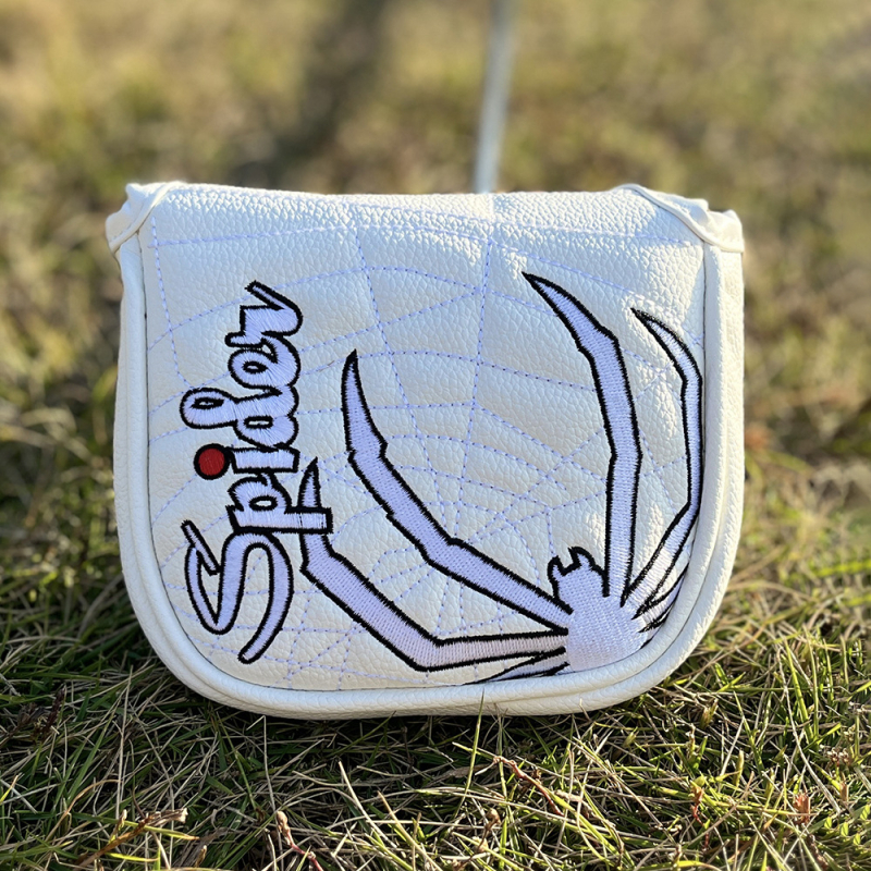 Navlaka za golf klub od PU kože s izvezenim paukovim uzorkom