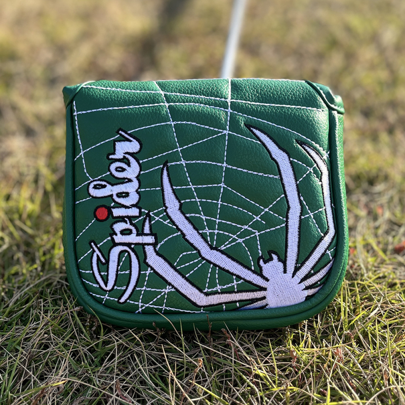 Navlaka za golf klub od PU kože s izvezenim paukovim uzorkom
