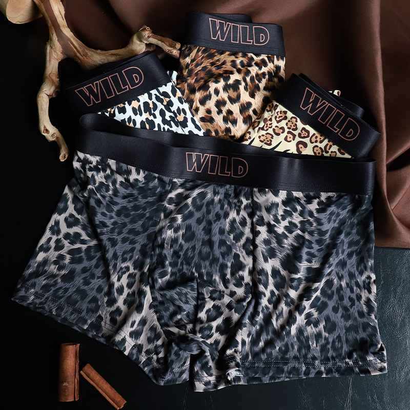 Muške bokserice s leopard uzorkom - prozračne, brzo se suše