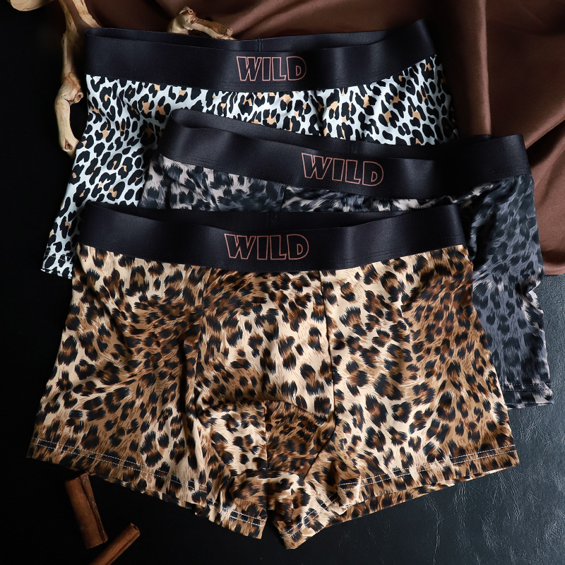 Muške bokserice s leopard uzorkom - prozračne, brzo se suše