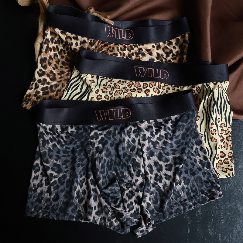 Muške bokserice s leopard uzorkom - prozračne, brzo se suše