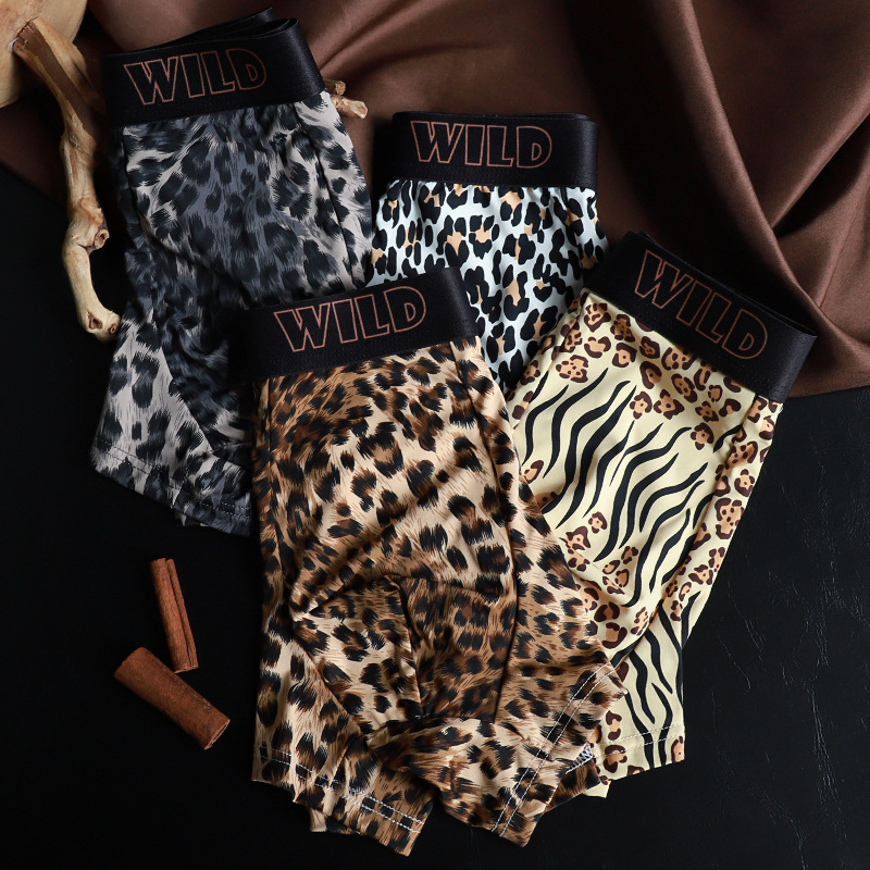 Muške bokserice s leopard uzorkom - prozračne, brzo se suše