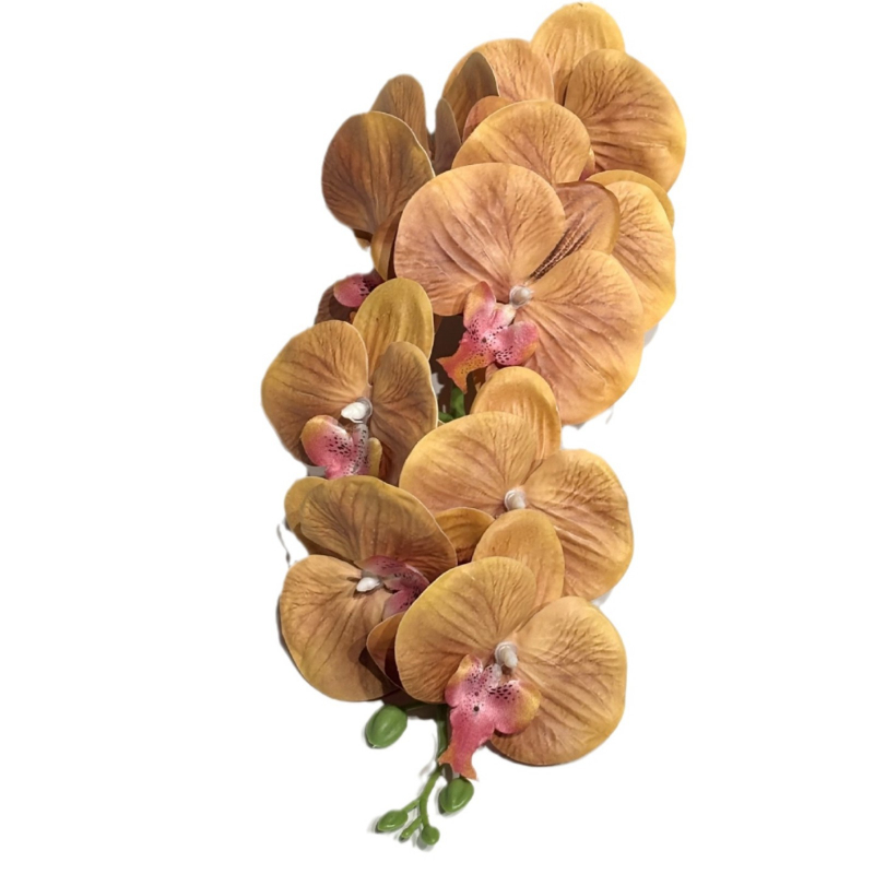 3D otisnuta glava Phalaenopsis orhideje, 9-glava reljefna PVC cvijet za svadbenu dekoraciju
