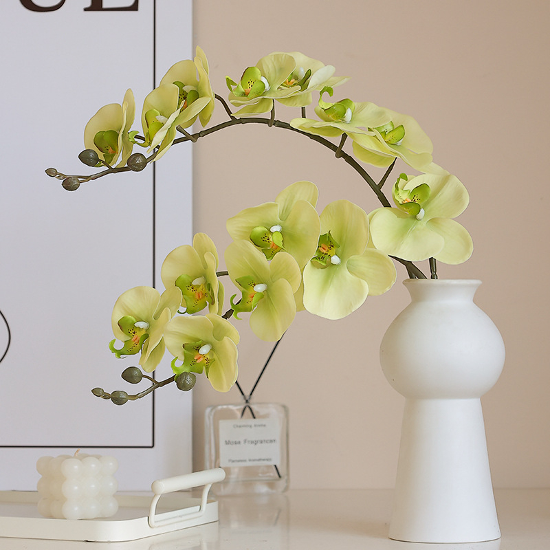 Umetna orhideja Phalaenopsis s mokrim efektom, visokokvalitetnim filmskim premazom, dekoracija za dom i hotelske showroome