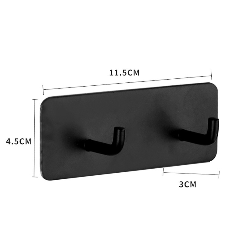 Samoljepljiva vješalica za odjeću od nehrđajućeg čelika, višeredna, bez bušenja, nosivost do 3–5 kg