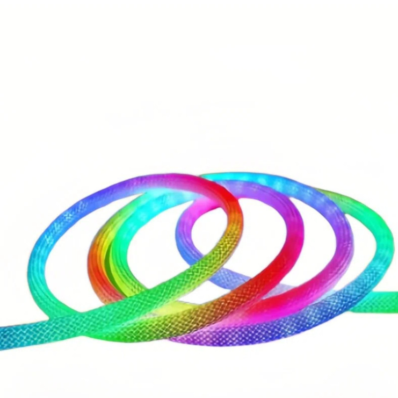 Fleksibilan LED trak s 360° osvjetljenjem, šaren uzorak zmajevih ljuskica, pametno dekorativno svjetlo