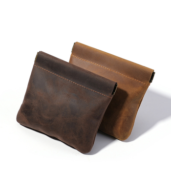Crazy Horse kožni muški retro novčanik za kovanice, mini novčanik od prave kože, unisex
