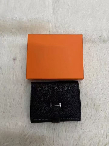 Tanki bifold novčanik s H kopčom, PU koža s uzorkom liči, otporan na habanje, višenamjenski