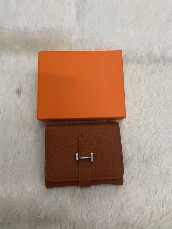 Tanki bifold novčanik s H kopčom, PU koža s uzorkom liči, otporan na habanje, višenamjenski
