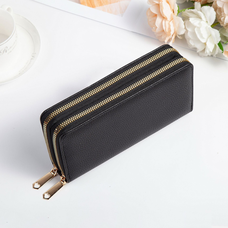 Ženski dugi novčanik velike kapacitete, 2026 novi model, dvostruka kopča, ženska clutch torba za telefon i prostor za novčanice i kovanice
