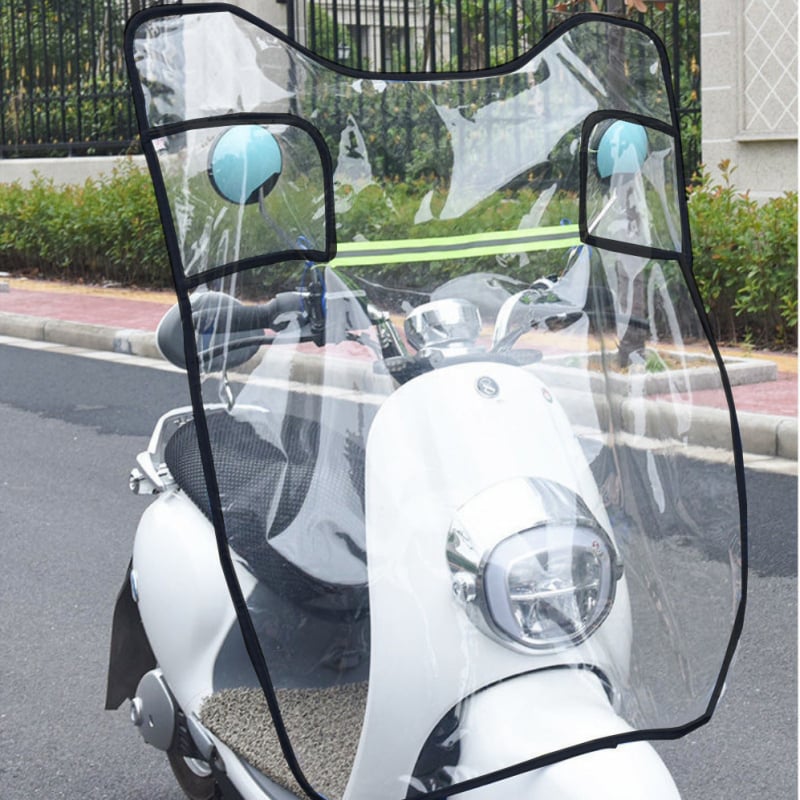 Prednje vjetrobransko staklo za električni motocikl, zaštita od vjetra i kiše, povećano i debelo, HD prozirno staklo