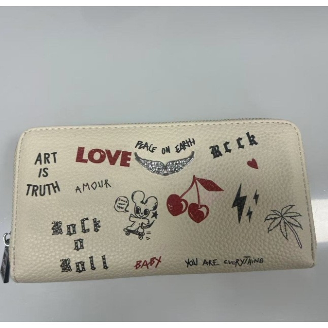 Zv Bag ženska PU torba s metalnim lancem, novčanik i držač kartica, clutch, mali novčanik, 2025 europsko-američki retro stil