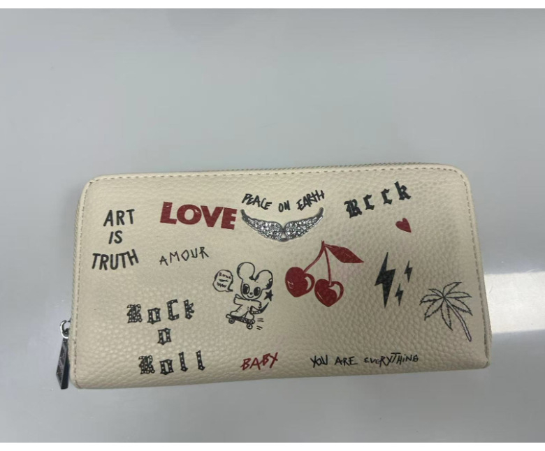 Zv Bag ženska PU torba s metalnim lancem, novčanik i držač kartica, clutch, mali novčanik, 2025 europsko-američki retro stil