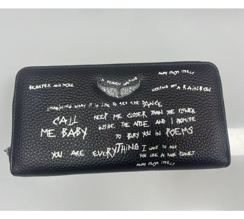 Zv Bag ženska PU torba s metalnim lancem, novčanik i držač kartica, clutch, mali novčanik, 2025 europsko-američki retro stil