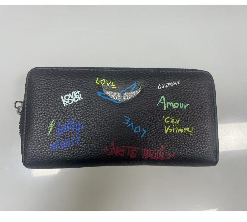 Zv Bag ženska PU torba s metalnim lancem, novčanik i držač kartica, clutch, mali novčanik, 2025 europsko-američki retro stil