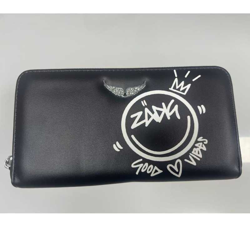 Zv Bag ženska PU torba s metalnim lancem, novčanik i držač kartica, clutch, mali novčanik, 2025 europsko-američki retro stil